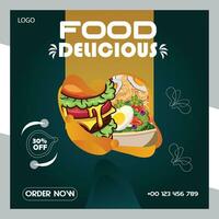 food poster design template Vector