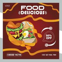 food poster design template Vector