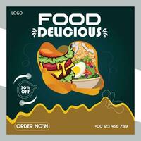 food poster design template Vector