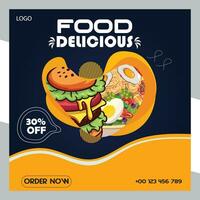 food poster design template Vector