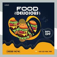 food poster design template Vector