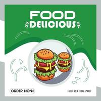 food poster design template Vector