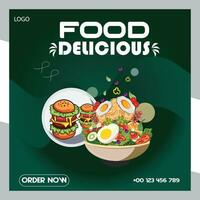 food poster design template Vector