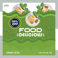 food poster design template Vector