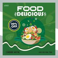 food poster design template Vector