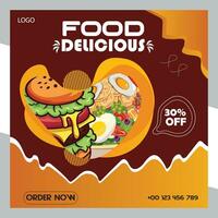 food poster design template Vector