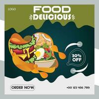 food poster design template Vector