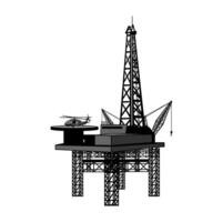 Oil Rig Drilling Platform Design Illustration vector