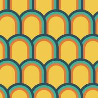 Abstract retro geometric seamless pattern with ovals. Vector illustration.