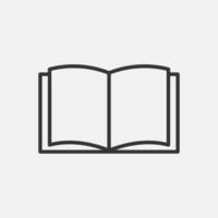 Opened book with pages icon. Knowledge, education concept. Vector