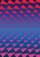 triangle pattern repetition vector with red blue pink color for background design.