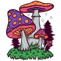 Mushroom illustration  vector