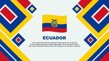 Ecuador Flag Abstract Background Design Template. Ecuador Independence Day Banner Wallpaper Vector Illustration. Ecuador Cartoon