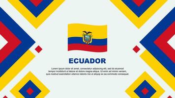 Ecuador Flag Abstract Background Design Template. Ecuador Independence Day Banner Wallpaper Vector Illustration. Ecuador Template
