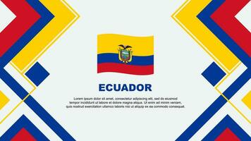 Ecuador Flag Abstract Background Design Template. Ecuador Independence Day Banner Wallpaper Vector Illustration. Ecuador Banner