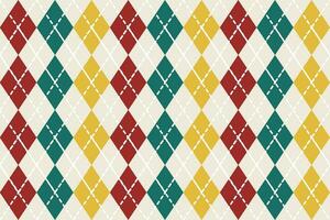 Argyle seamless Pattern Christmas color vector