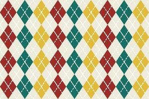 Argyle seamless Pattern Christmas color vector