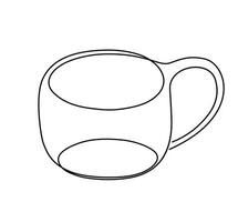 Coffee and tea cup vector illustration.
