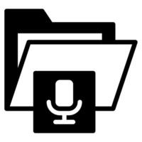 podcast archivo podcast icono ilustración vector