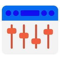 Content creator mixer object illustration vector