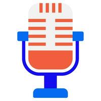 Content creator news podcast object illustration vector