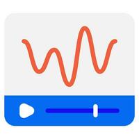 Content creator audio waves object illustration vector