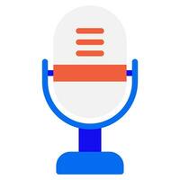 Content creator microphone object illustration vector