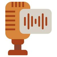 Podcast audio waves icon illustration vector