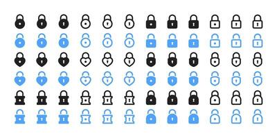 Lock icon set. Padlocks icons set. Privacy symbols. Security symbol. Vector scalable graphics