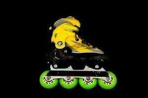 roller skates on a black background photo