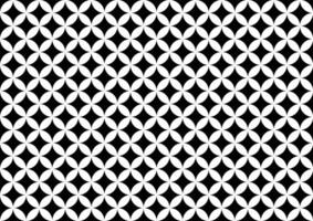 Art Deco circle Pattern. Geometric decorative texture.Seamless white and black background. Minimalistic design. Vector shape. 1920-30s motifs. Luxury vintage Abstract, silhouette star based