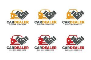 Car dealership logo set design vector illustration