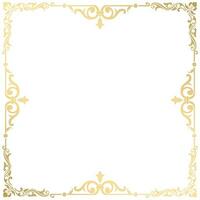vintage gold border. Border frame with royalty ornaments on white background. vector