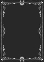 white vintage lines Black card background, blank background for inserting text. vector