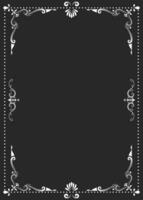 white vintage lines Black card background, blank background for inserting text. vector