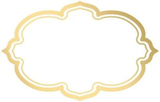 Golden message box, Thai pattern, chat, lecture area Free space for text vector