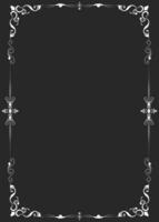 white vintage lines Black card background, blank background for inserting text. vector