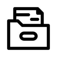 Document File Icon. Editable Bold Outline Design. Vector Illustration. Can be used as a symbol in web design and mobile app