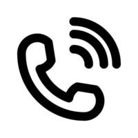 Phone handset vector icon. Flat illustration of phone handset vector icon for web design