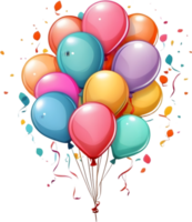 AI generated happy birthday balloon illustration, illustration, png illustration ai generative