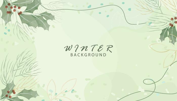 Watercolor winter background design