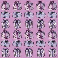 Colored present icons pattern background Vector illustration