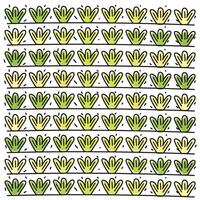 Green leaves hand drawn background Vector illustration
