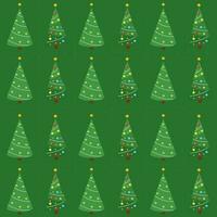 Christmas tree icon Pattern background Vector illustration