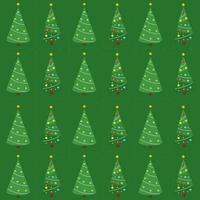 Christmas tree icon Pattern background Vector illustration