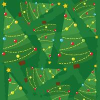 Christmas tree icon Pattern background Vector illustration