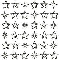 Star shapes hand drawn background Vector illustration