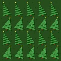 Christmas tree icon Pattern background Vector illustration