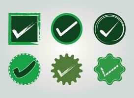 check mark icon, approval icon vector