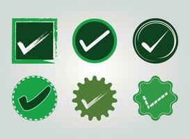 check mark icon, approval icon vector